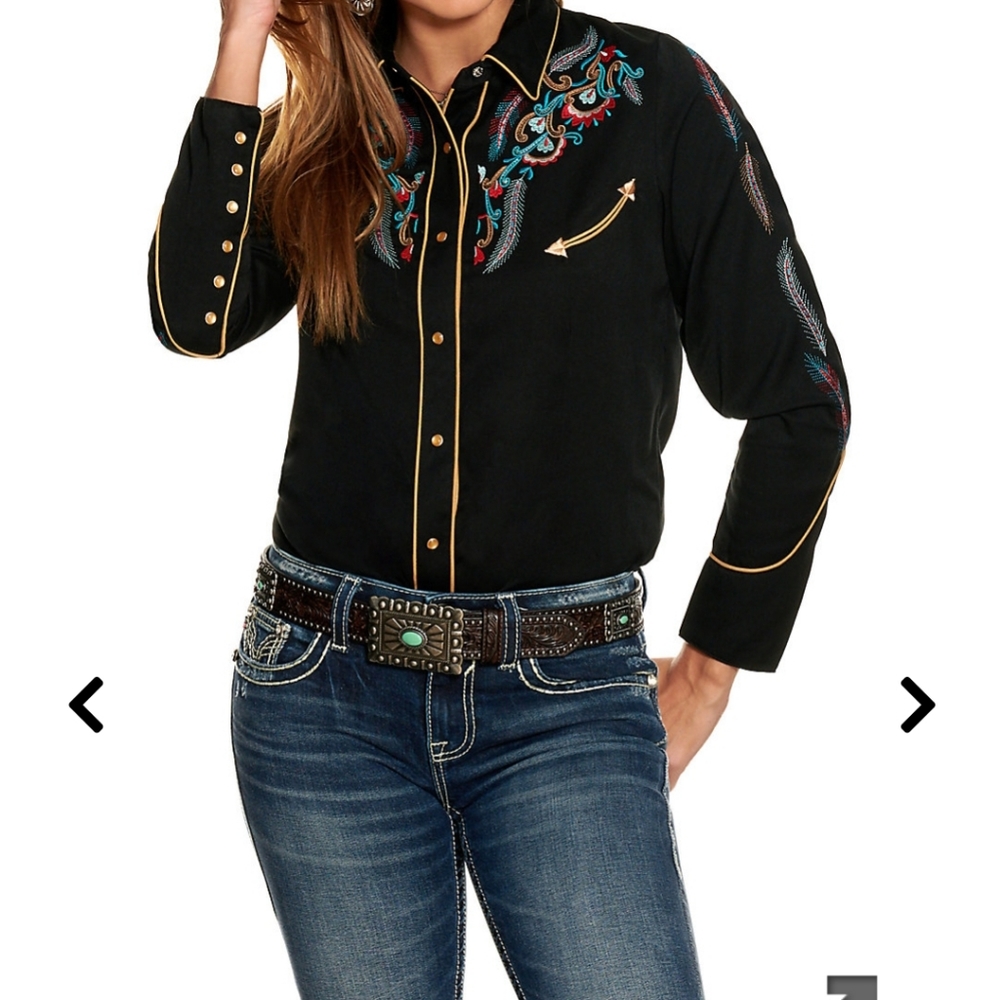 Scully women's black and multicolored embroidery w